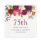 Burgundy Red Floral Boho 75th Wedding Anniversary