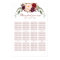 Burgundy Red Floral Elegant Wedding Seating Chart