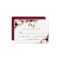Burgundy Red Floral Fall Wedding RSVP