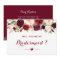 Burgundy Red Floral Will You Be My Bridesmaid