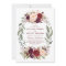 Burgundy Red Floral Wreath Elegant Rustic Wedding