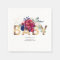 Burgundy Red Flowers and Gold Typography