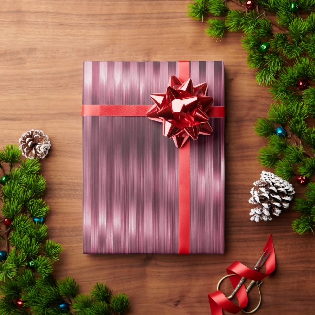 Burgundy Red Glitzy Glitter Wrapping Paper (Holiday Gift)
