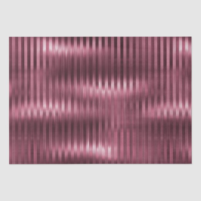 Burgundy Red Glitzy Stripes Tissue Paper (Front)