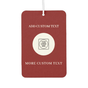 Burgundy Red Logo Text Business Branding Design Air Freshener