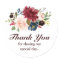 Burgundy Red Navy Floral Rustic Boho Thank You