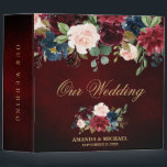 Burgundy Red Navy Floral Rustic Boho Wedding Album Binder<br><div class="desc">Watercolor Burgundy Red Navy Floral Rustic Boho Wedding Photo album binder. Perfect for a fall wedding. The design features a stunning bouquet of burgundy / Marsala , peach , navy flowers / roses with matching leaves. Please find more matching designs and variations in my "blissweddingpaperie" store. And feel free to...</div>