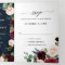 Burgundy Red Navy Trifold Wedding Invitation