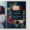 Burgundy Red Navy Trifold Wedding Invitation