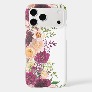 Burgundy Red Peach Pink Flowers Floral