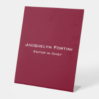 Burgundy Red Plain Elegant Modern Minimalist