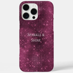 Burgundy Red Sparkle iPhone 16 Pro Max Case
