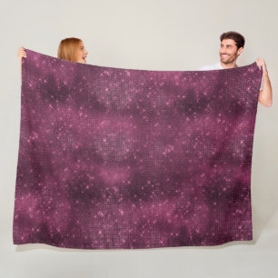 Burgundy Red Sparkle Fleece Blanket
