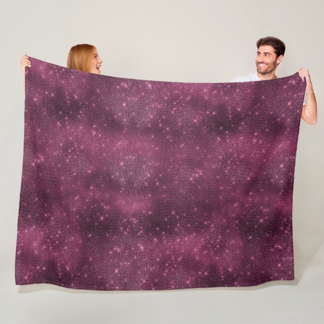 Burgundy Red Sparkle Fleece Blanket (In Situ)