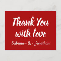 Burgundy Red Thank You Fall Rustic Wedding Party