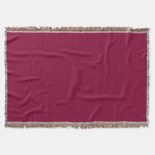 Burgundy Red-Violet Throw Blanket (Front)