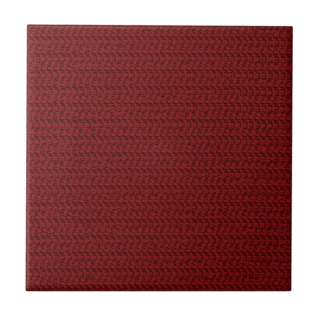 Burgundy Red Weave Mesh Look Tile (Front)