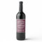 Burgundy Red Wedding Monogram Wine Bottle Favour