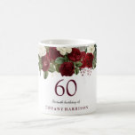 Burgundy Red White Rose 60th Birthday Favour Gift Coffee Mug<br><div class="desc">Burgundy Red White Rose 60th Birthday Favour Gift

Give out to guests at your birthday party for them to remember the special occasion

Can also be used as a gift</div>