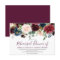 Burgundy Red Wine Navy Flowers Rehearsal Dinner