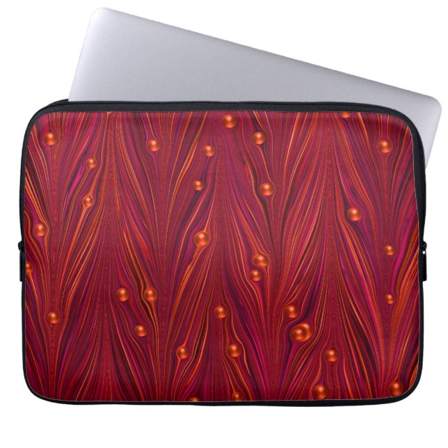 Burgundy Red Wine Pearl Laptop Sleeve (Front)