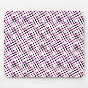 Burgundy Retro Bubbles Mousepad