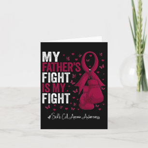 Burgundy Ribbon Father Sickle Cell Anemia Awarenes Card