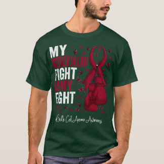 Burgundy Ribbon Mother in law Fighter Sickle Cell  T-Shirt