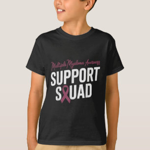 Burgundy Ribbon Support Squad For Multiple Myeloma T-Shirt