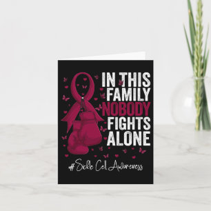 Burgundy Ribbon Survivor Fighter Sickle Cell Aware Card