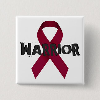 Burgundy Ribbon Warrior Button