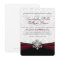 Burgundy Ribbon Winter Wedding Invitation