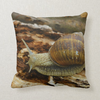 Burgundy Roman Edible Snail Helix Pomatia Throw Pillow
