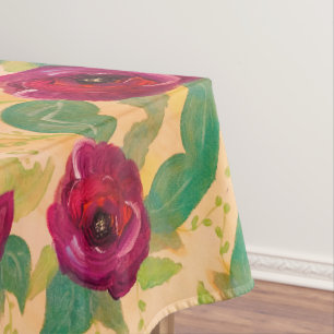 Burgundy Rose Bloom  Tablecloth
