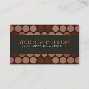 Burgundy Rose Dots Beauty Studio Business Cards