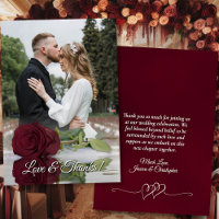 Burgundy Rose Elegant Wedding Photo Overlay