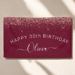 Burgundy Rose Gold Blush Pink Glitter Monogram Banner<br><div class="desc">30th Birthday Party Burgundy and Rose Gold - Blush Pink Sparkle Glitter Brushed Metal Monogram Name Party Banner. This makes the perfect sweet 16 birthday,  15th,  18th,  21st,  30th,  40th,  50th,  60th,  70th,  80th,  90th,  100th party supplies for someone that loves glam luxury and chic styles.</div>