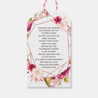 Burgundy Rose Gold Geometric Bridal Display Shower