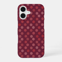Burgundy, rose, red and berry polka dots