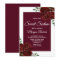 Burgundy Rose White Border Sweet 16 Invite
