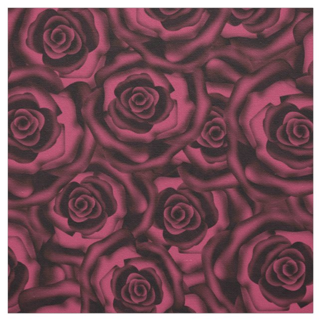 Burgundy roses fabric (Swatch)