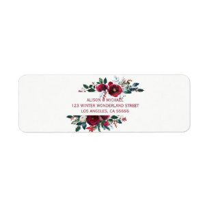 Burgundy rouge tournois d'hiver mariage élégant ch
