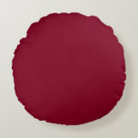 Burgundy Round Pillow<br><div class="desc">Burgundy is a deep, rich colour that blends dark red with undertones of purple and sometimes brown. It is often described as sophisticated, luxurious, and warm, similar to the colour of red wine from the Burgundy region of France. Characteristics Hue: A purplish-red or reddish-purple that is darker and warmer than...</div>