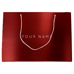 Burgundy Ruby White Plum Minimal Favour Gift Ombre Large Gift Bag