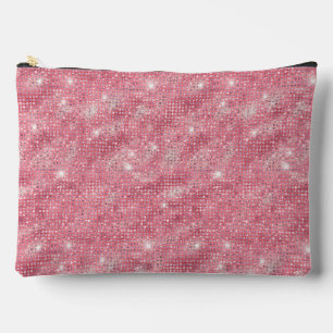 Burgundy Sequin Pattern Accessory Pouch