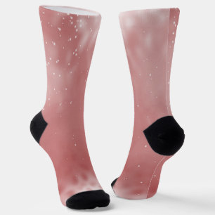 Burgundy shimmer and glitter socks
