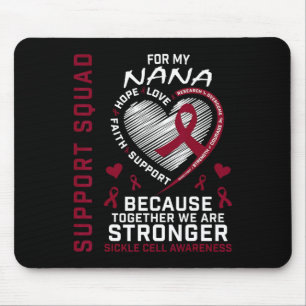 Burgundy Sickle Cell Awareness Items Nana Support Mouse Pad