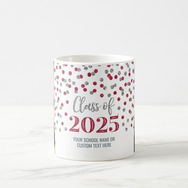 Burgundy Silver Class of 2025 Coffee Mug (Center)