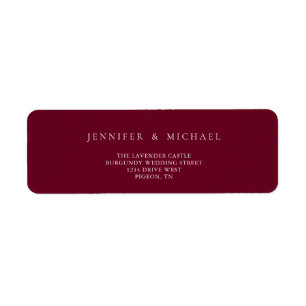 Burgundy Simple Nouvelles mauvaises herbes Mariage
