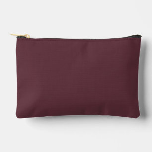 Burgundy Solid Colour Accessory Pouch